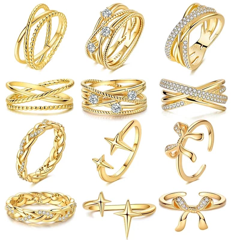 Anelli in argento sterling 925 color oro scintillante popolare AMORE Anello nuziale certificato Gioielli di fidanzamento per donne Regali di anniversario