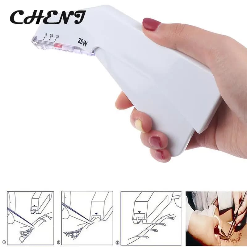 1/2 pz chirurgia medica monouso in acciaio inox cucitrice della pelle unghie macchina per cucire la pelle Sterile pacchetto vuoto estrattore per unghie
