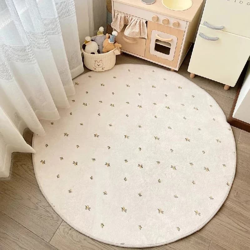 Tappeti freschi e semplici per la camera da letto tappetino da comodino rotondo e soffice coperto con tappeti di grandi dimensioni per soggiorno morbido tappeto guardaroba