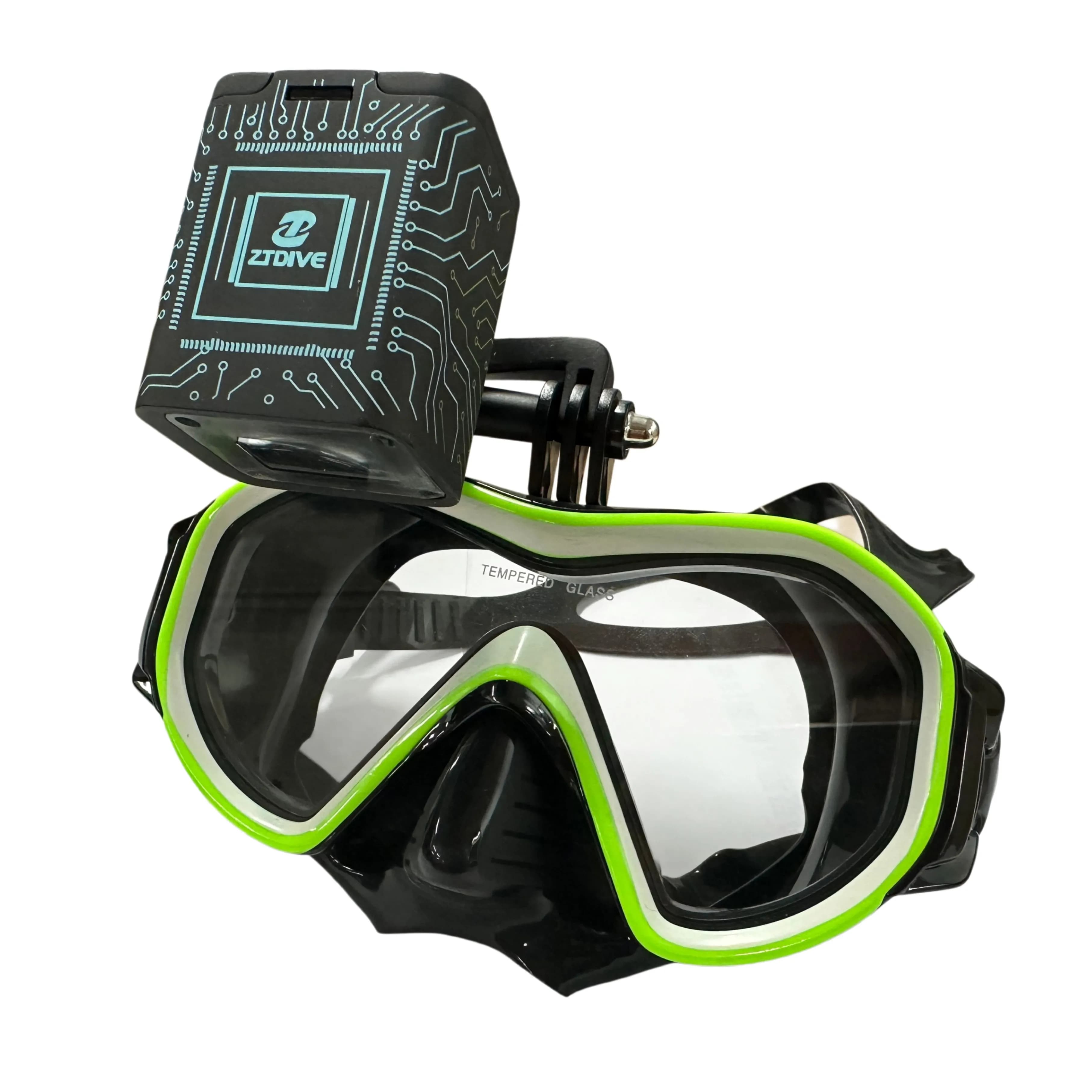 Full Face Diving Mask, Smart HUD Anti Fog Quick Dry, Underwater Snorkel Gear for Professional Scuba Use