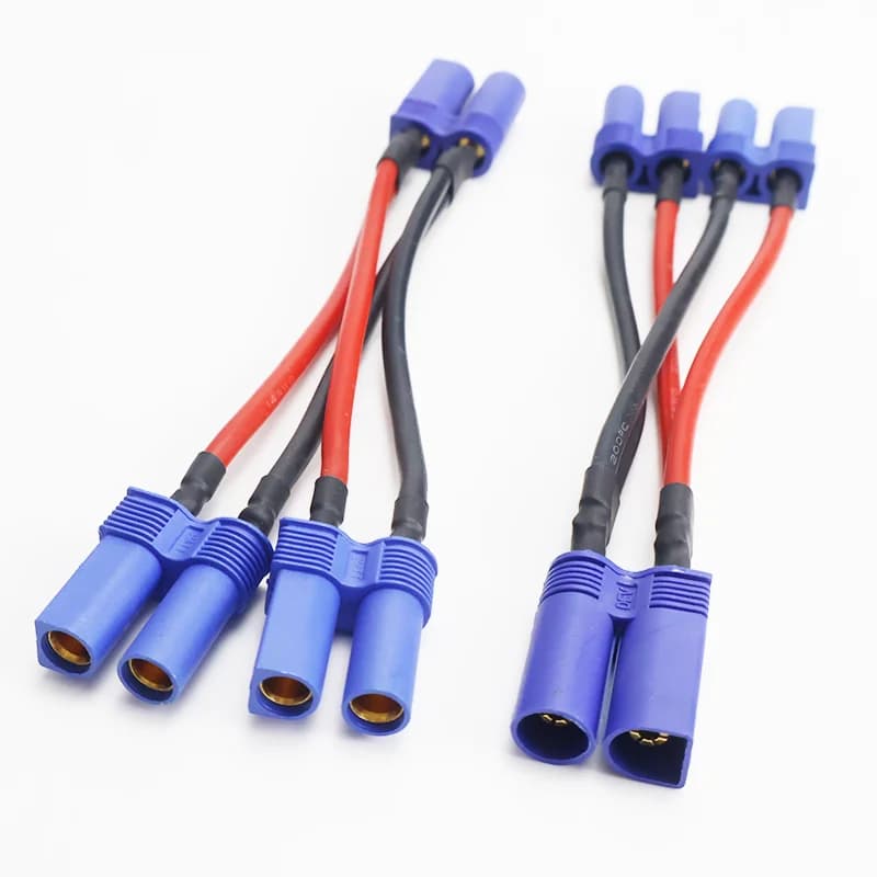 2 Pz/5 Pz EC5 Spina Connettore Maschio/Femmina 14AWG 100mm Filo di Silicone Adattatore Della Batteria a Forma di Y Rc Elicottero Cavo di Collegamento 11