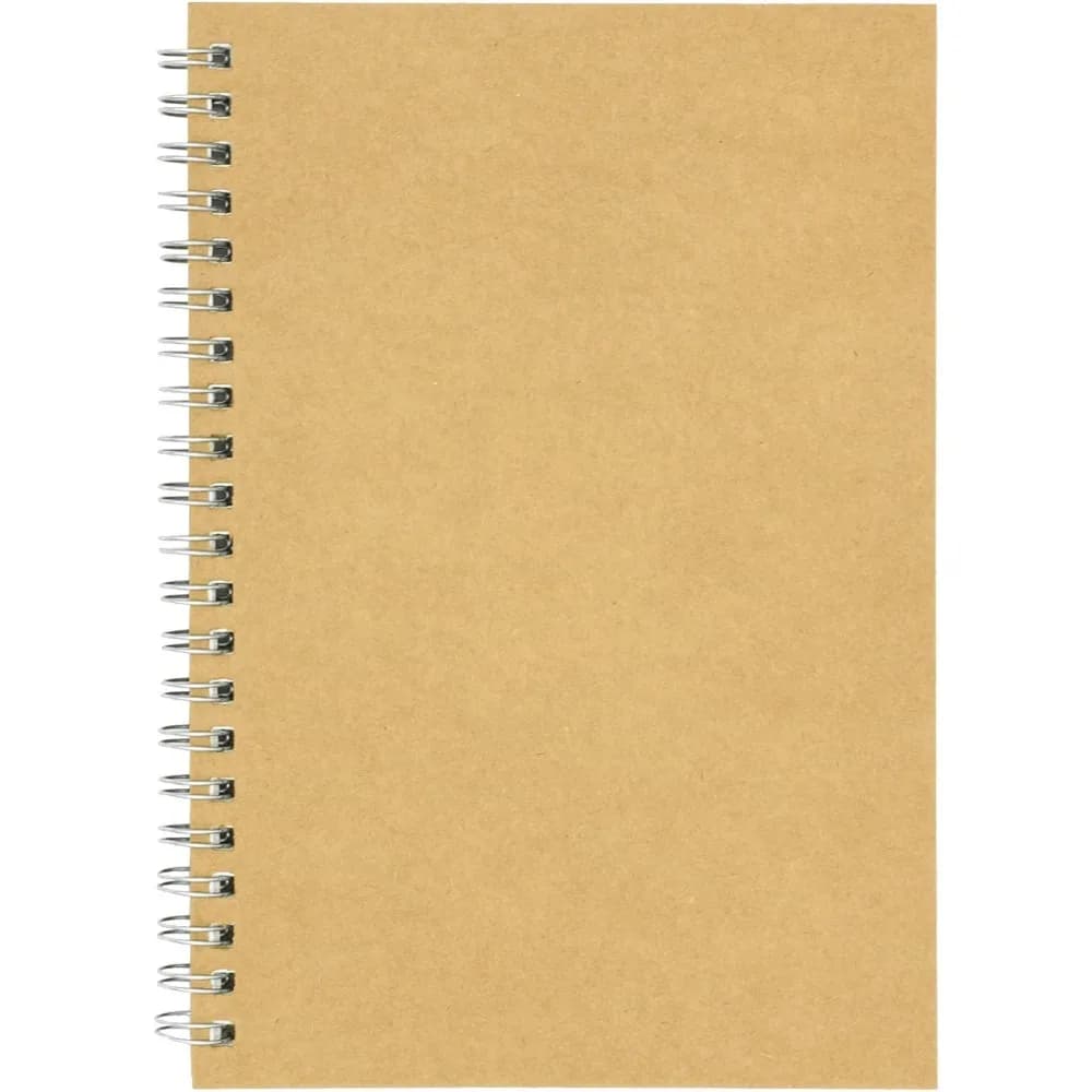 Wirebound Spiral Notebook Journal, Blank Sketch Book, Unlined Memo Notepad Diary, 100 Pages, 7.5"x5.1" (Brown)