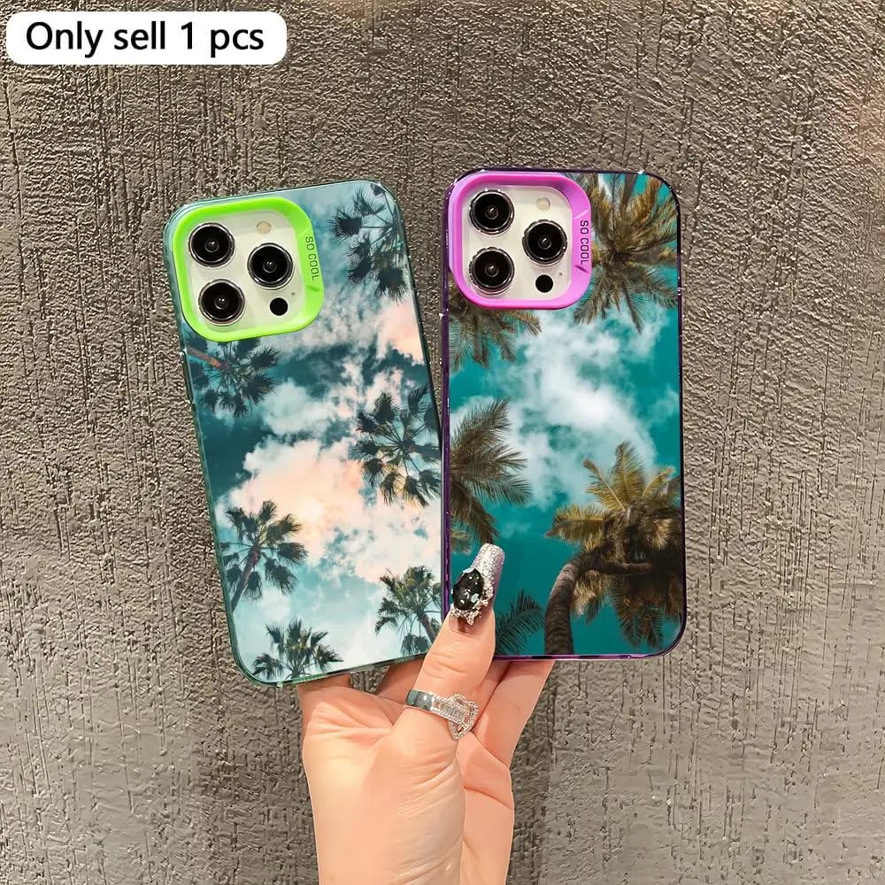 Custodia per telefono calda e naturale - Scenari estivi per iPhone 17 16 15 14 11 12 13 Pro Max Plus Cover posteriore