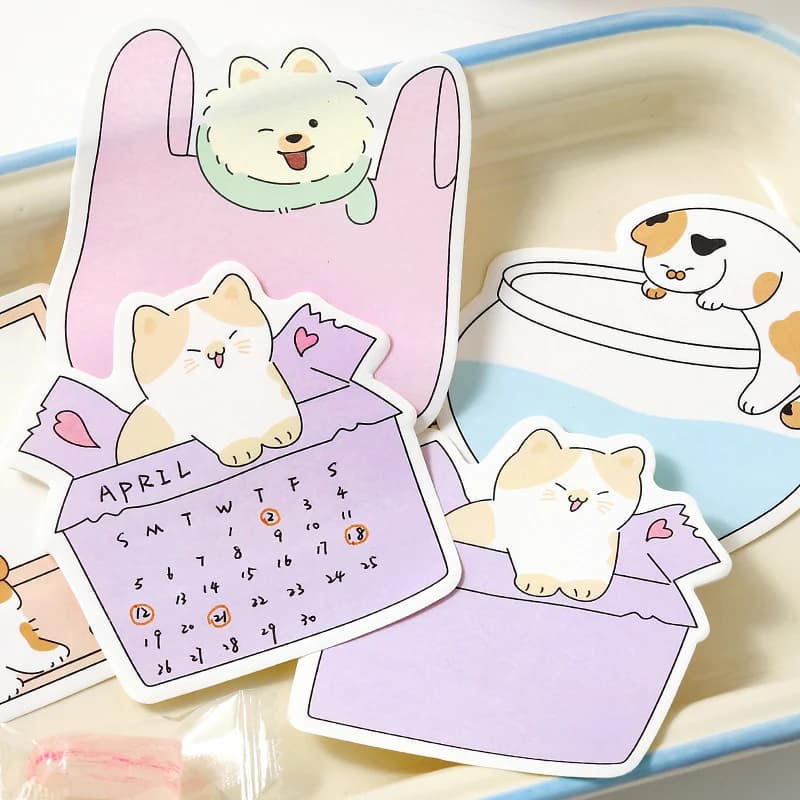 Quaderno Kawaii per Appunti e Messaggi - Serie Report - Simpatico Blocco Note a Cartoni Animati per Ufficio e Scuola - Adorabile Blocco Memo