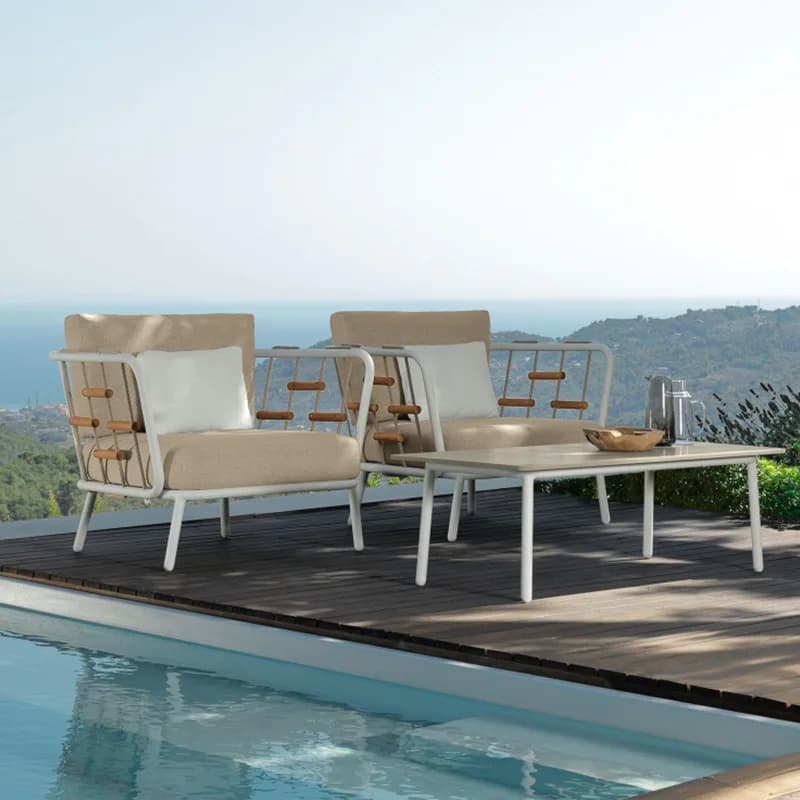 Divano da esterno in rattan protezione solare impermeabile mobili artistici cortile esterno balcone divano per il tempo libero