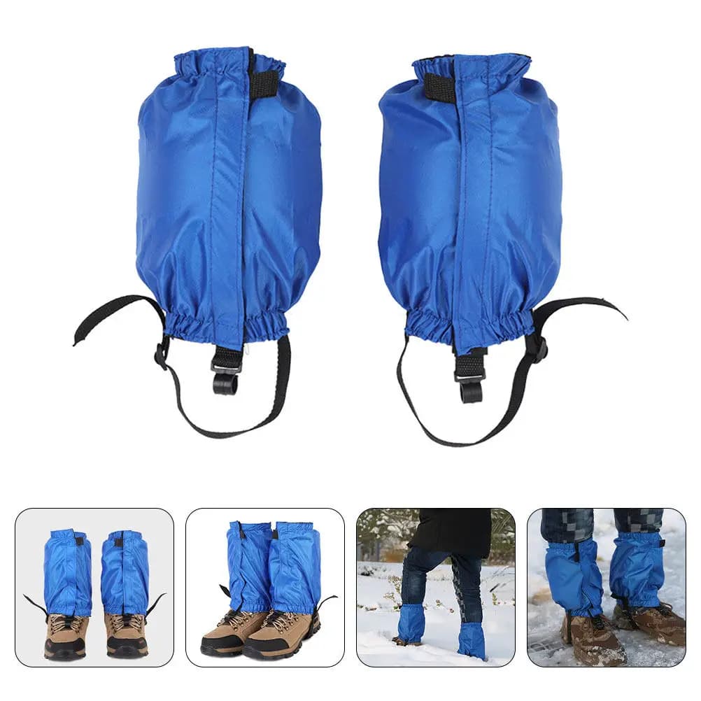 1Pair Breathable Adjustable Outdoor Gaiters Covers for Snow Boots Hiking Climbing Anti-Snow Mud Waterproof Leg Protectors