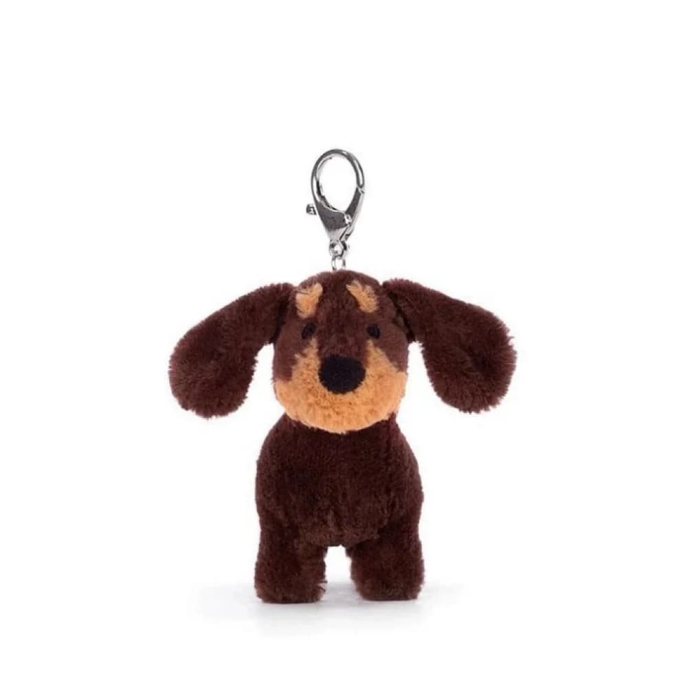 Portachiavi Kawaii Jellycat Otto Dachshund 14CM, Simpatico Cane a Forma di Salsiccia, Peluche Morbido, Regalo di Compleanno per Coppie