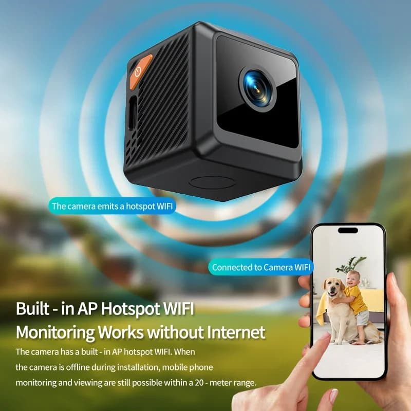 W02 1080P mini security protection night vision home surveillance camping outdoor WIFI Subminiature home camera smart video cctv