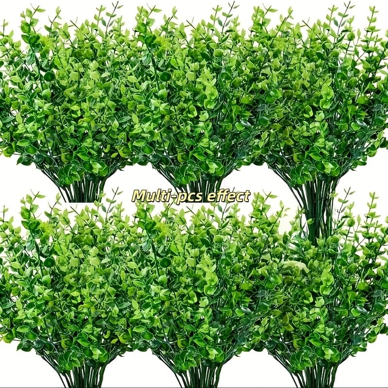 Piante Verdi Artificiali per Arredamento Casa, Fiori in Plastica Stile Classico, Adatti per Decorazioni Interne ed Esterne, Matrimoni e Giardini