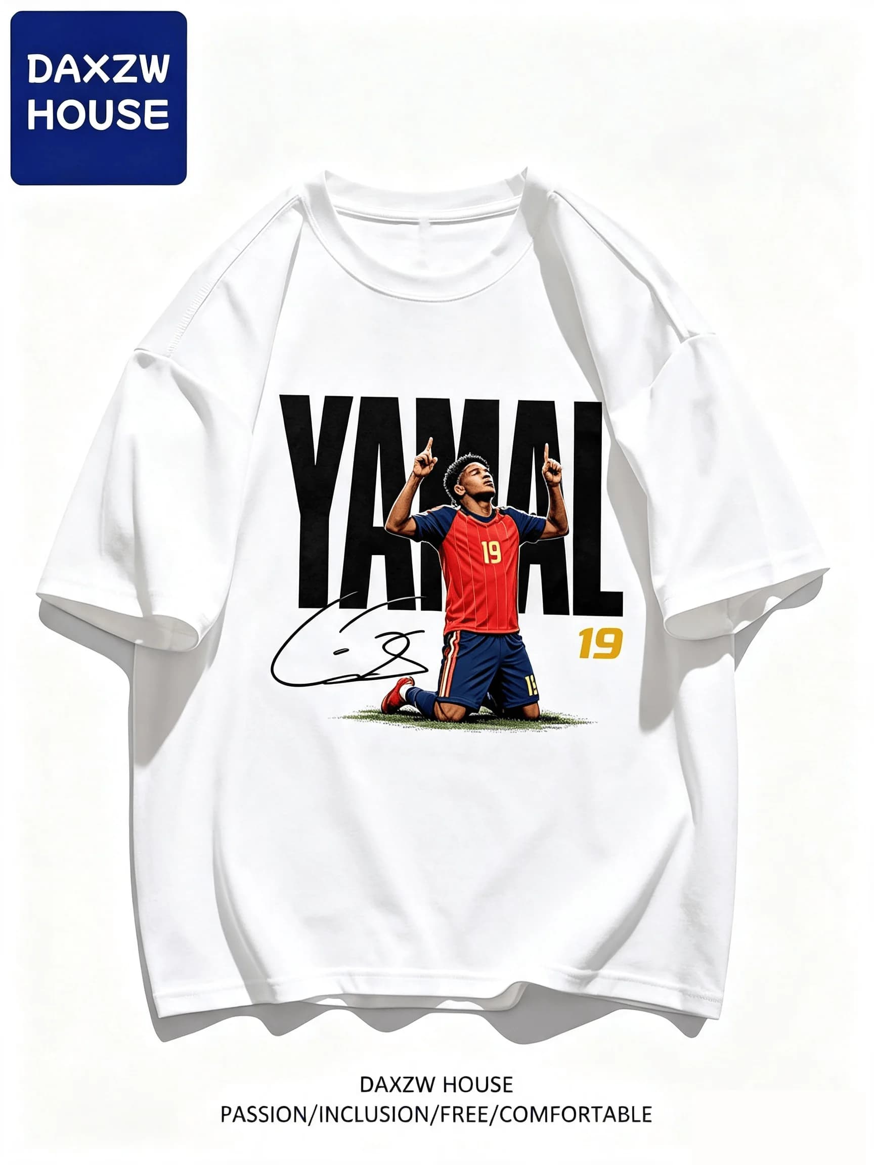 Lamine Yamal Graphic 2026 Spain Football Fan Summer Tshirt Cotton Unisex Men‘s Women's T-Shirt Y2k O-Neck Popular Casual Tee 26