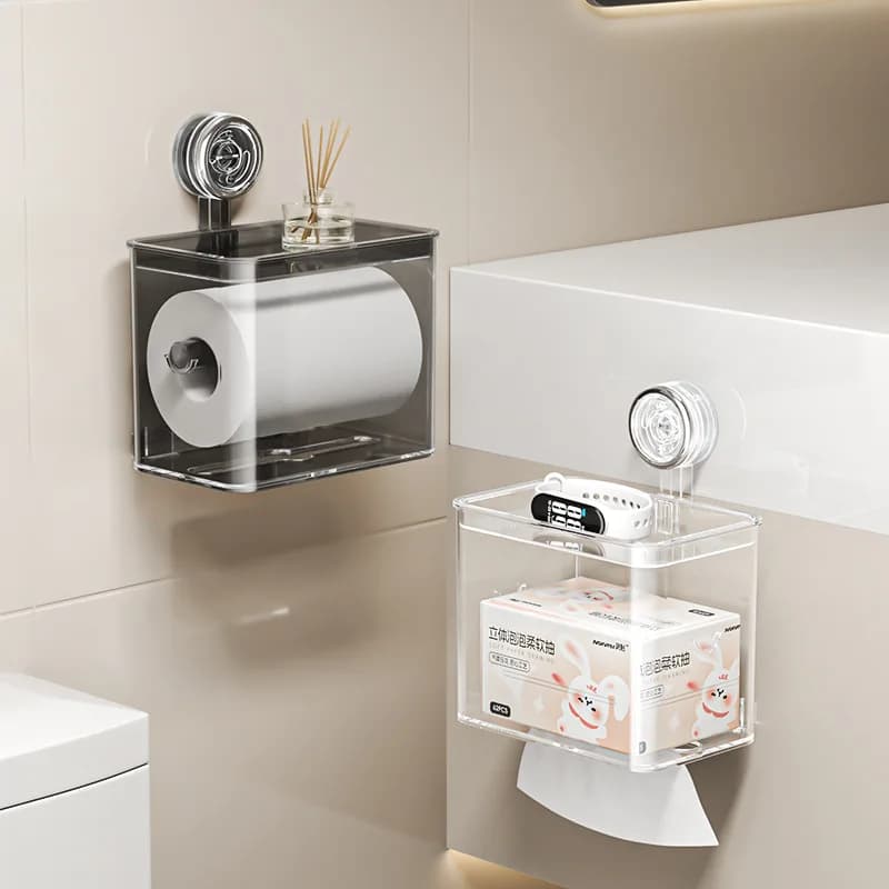 Porta Carta Igienica Moderno Impermeabile, Contenitore per Fazzoletti in Plastica Stile Nordico per Hotel e Casa, Organizzatore per Bagno