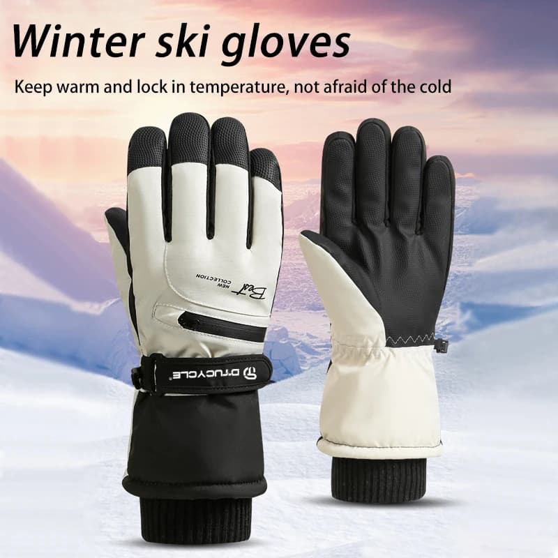 Winter skiing gloves/Thick and warm cycling gloves/Touchscreen gloves/outdoor sports gloves/unisex gloves/Winter equipment