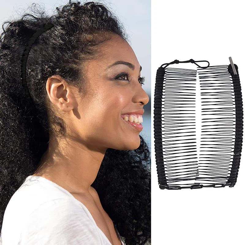 Elasticized Banana Clips Double Side Lazy Women's Hair Styling Tool for Hair Styling thick and easy Horsetail Accessories for Mohawk sandwich maker