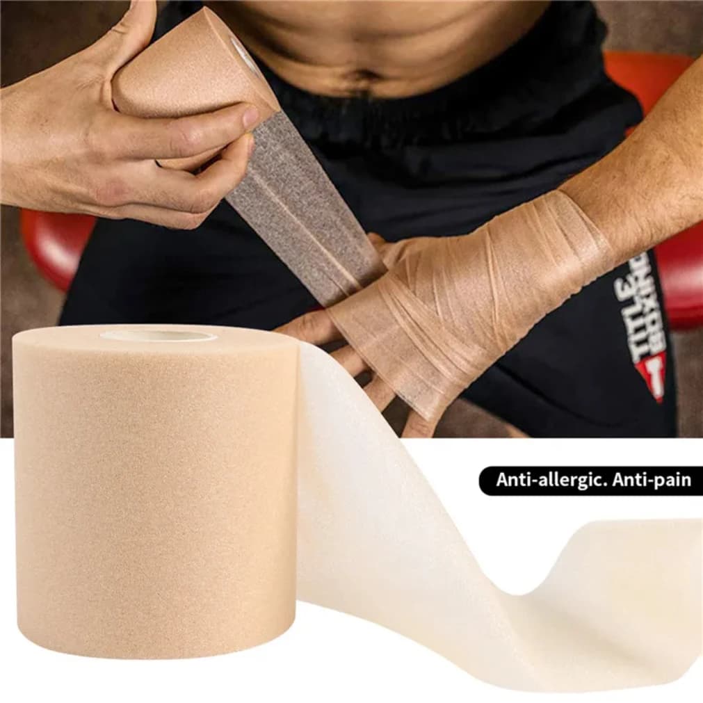 Pellicola in schiuma di cotone Pellicola autoadesiva Benda elastica Gomito Maschera per la pelle del ginocchio Pellicola in schiuma Underwrap Sport Pre-avvolgimento per nastro atletico