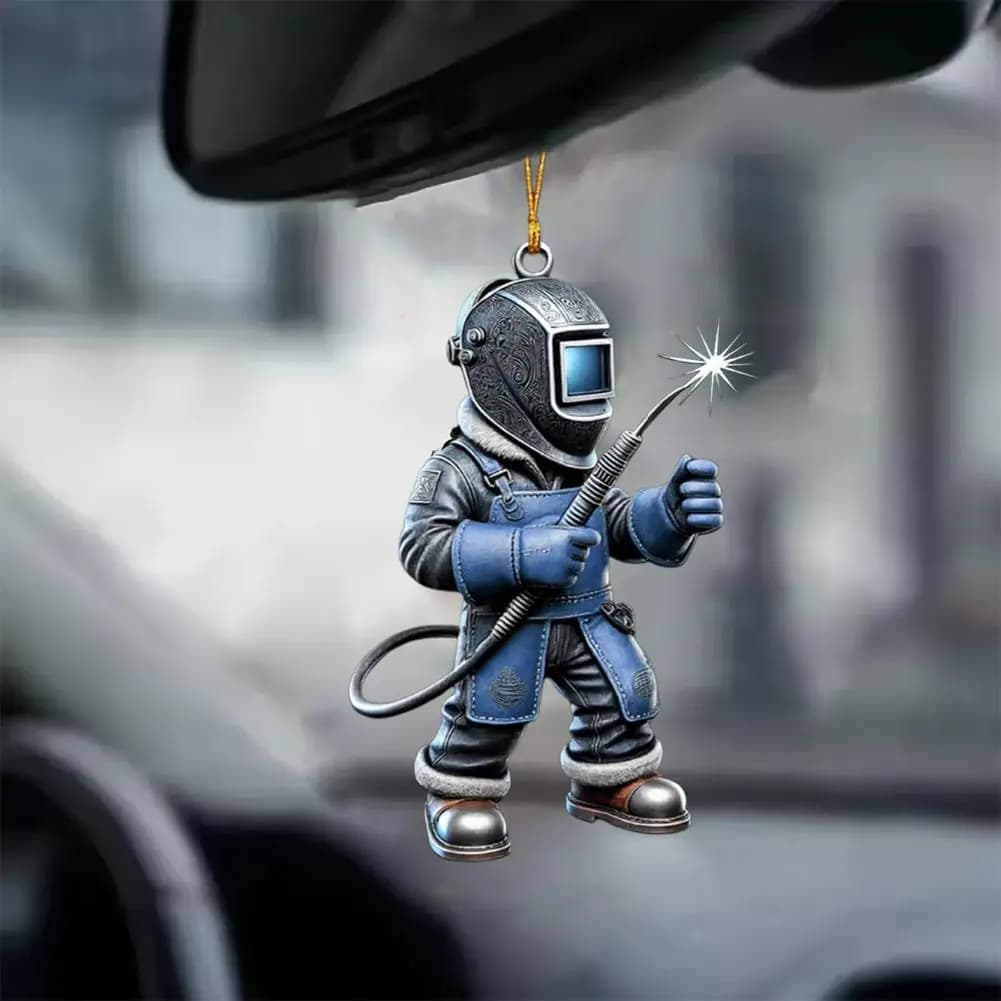 Saldatore Ciondolo per auto Acrilico 2D Piatto Acrilico Ornamenti Ciondolo Giocattoli Auto Appeso Accessori chiave di moda Decorazione della casa