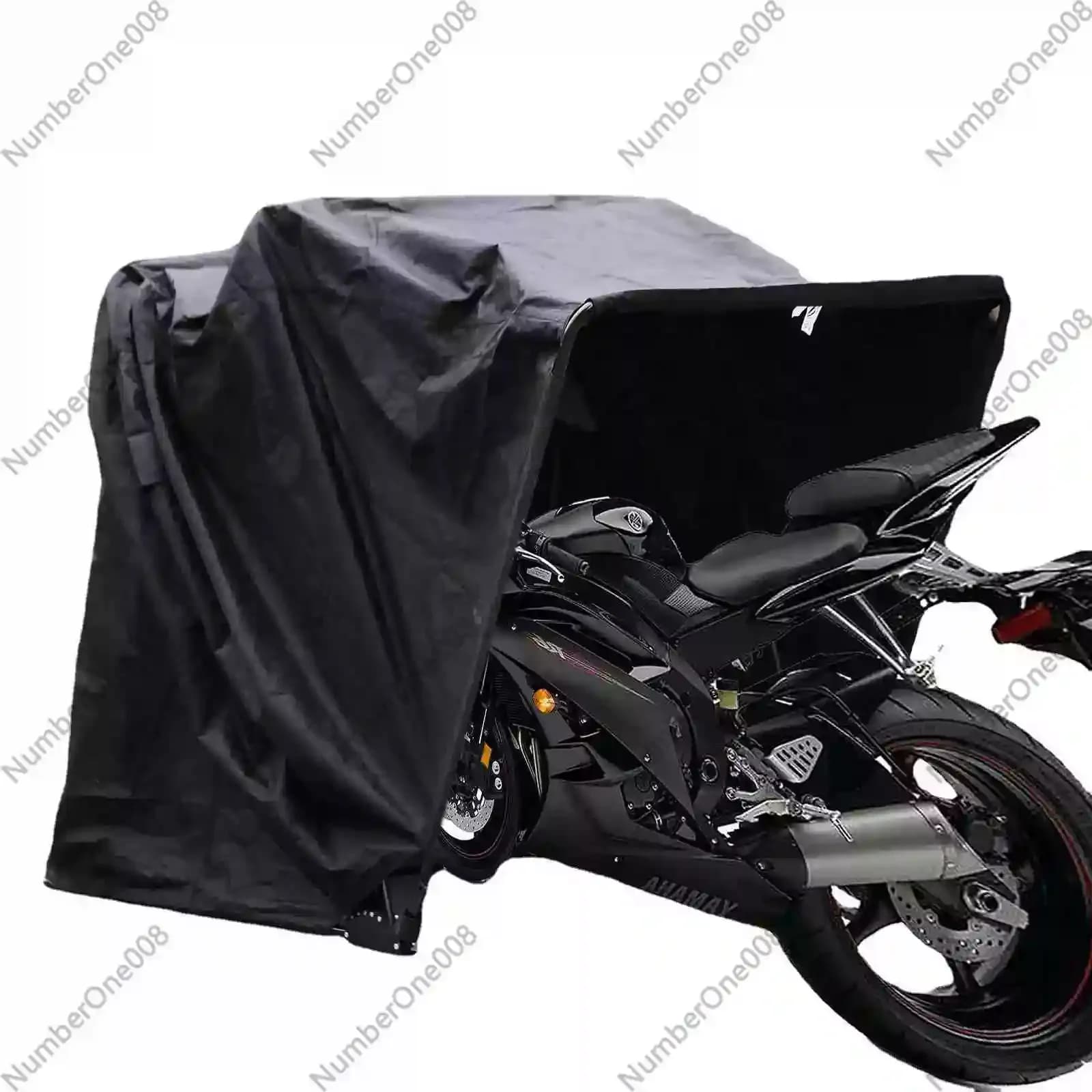 Tenda garage per moto da esterno con telaio in metallo e protezione impermeabile