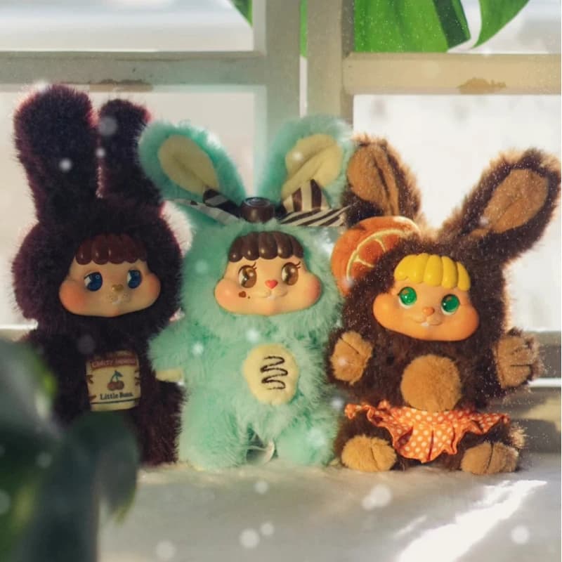 52TOYS Little Buns Melt Together Plush Blind Box Keychain Collectible Cute Stuffed Doll Trendy Toy New Year Gift For Kids Lovers