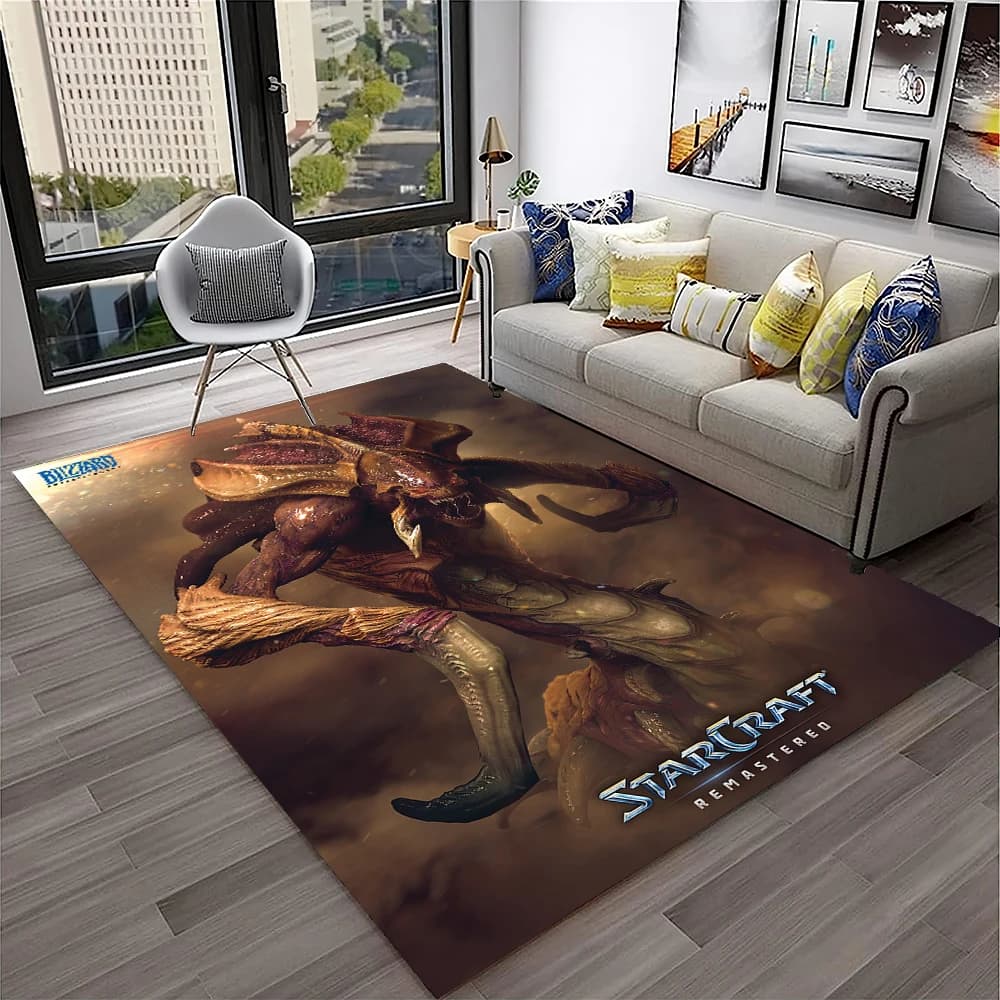 3D Retro Game StarCraft Gamer tappeto tappeto per la casa soggiorno camera da letto divano zerbino Decor, bambini Area giochi tappeto tappetino antiscivolo