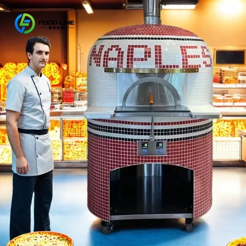 Customized Commercial Naples Dome Pizza Oven Gas/Electric Volcanic Stone for Industrial Pizzeria Restaurant
