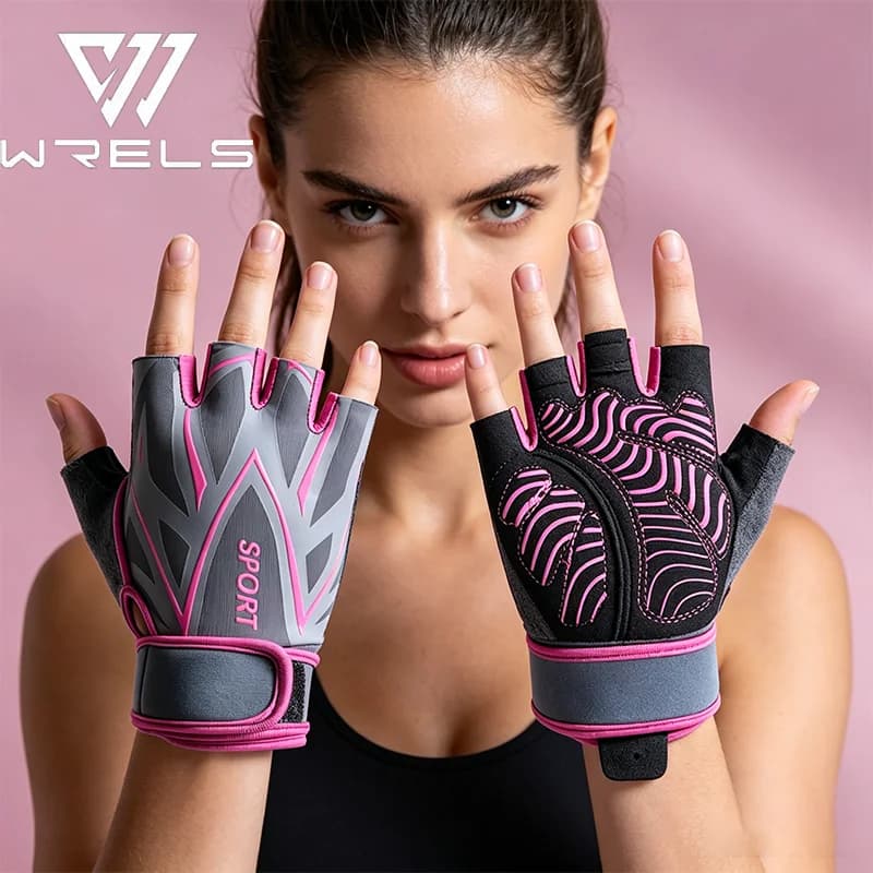 Professional Gym Gloves Half Finger Anti Slip Outdoor Sports Cycling Gloves Breathable Weightlifting Bicycle Bike Gloves