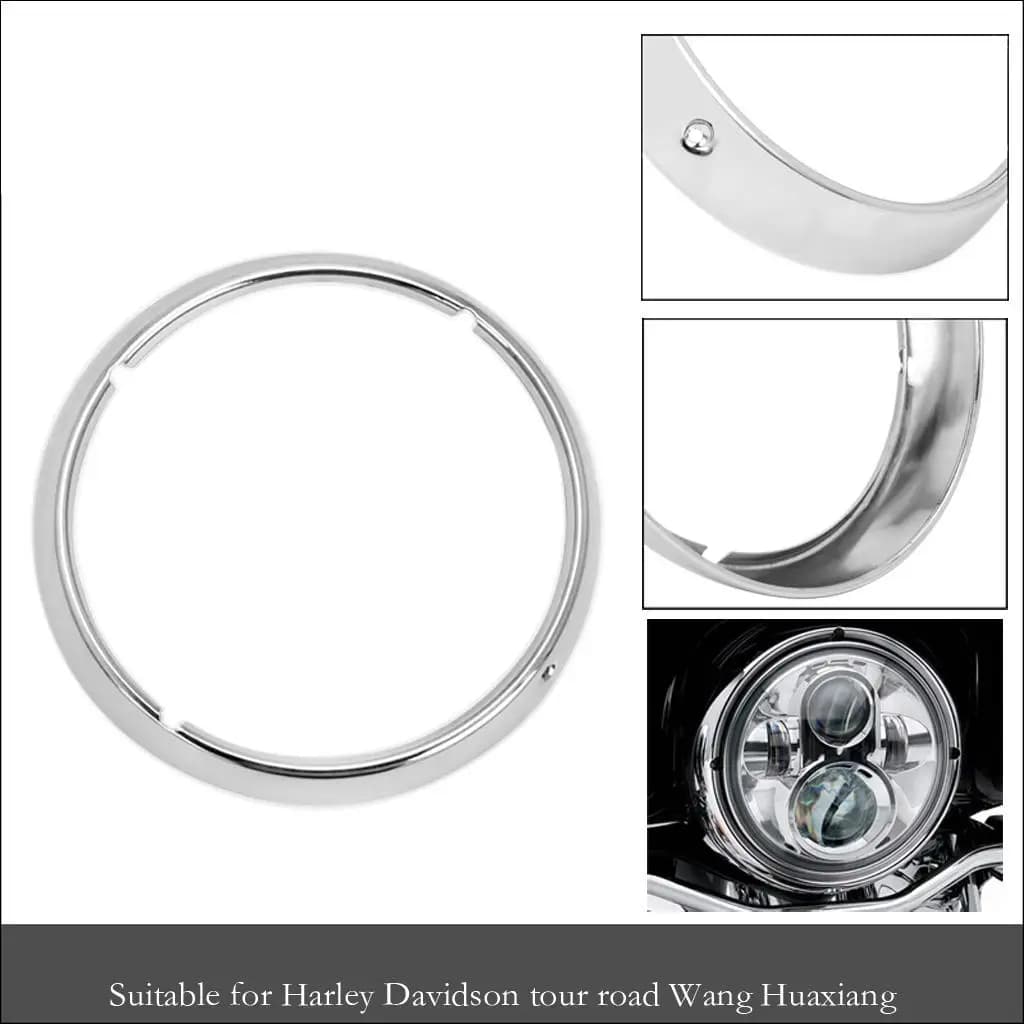 Anello Cromato per Faro Anteriore, Cornice Decorativa Classica in Metallo per Moto, Accessorio Universale per Migliorare la Luce Anteriore della Bici