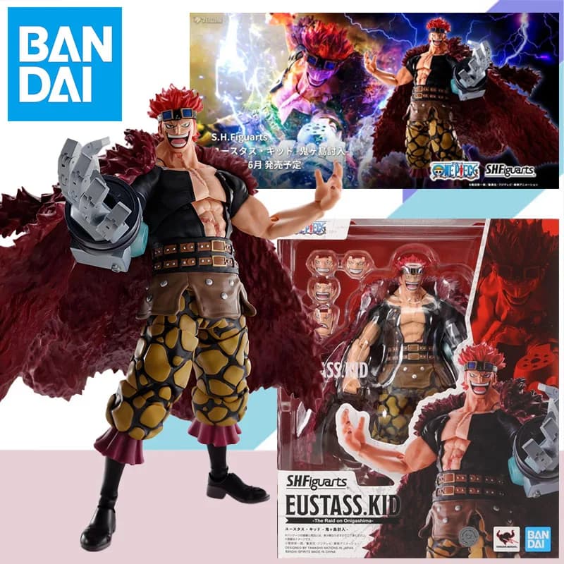 Disponibile BANDAI Scatola originale SHFiguarts EUSTASS.KID LUFFY Anime Action Figure Modello Giocattolo Regalo per bambini Confezione scatola di schiuma