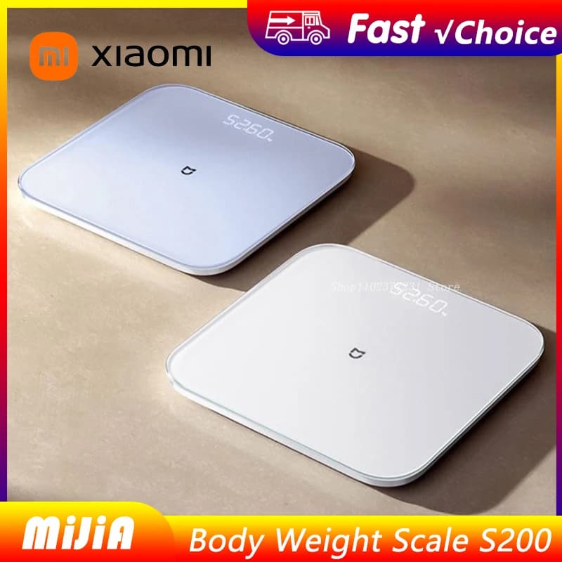 Xiaomi Mijia Scale S200 High Accuracy Sensor Balance Test Weight Report LED Screen Multifunctional Intelligent Scale Works for Mihome