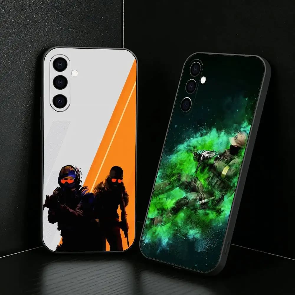 CS-GO Game C-Counter S-Strike 2 Custodia per telefono per Samsung Galaxy A73,A72,A71,A70,A52,A51 Altri modelli Cover morbida nera