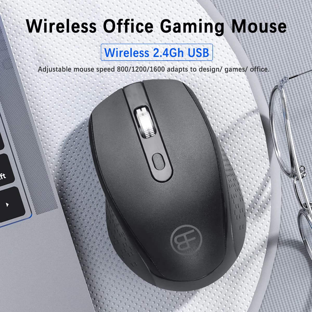 Wireless Mouse Battery 2.4Gh USB Wireless Gaming Computer Mice with Nano Receiver for Laptop PC Windows