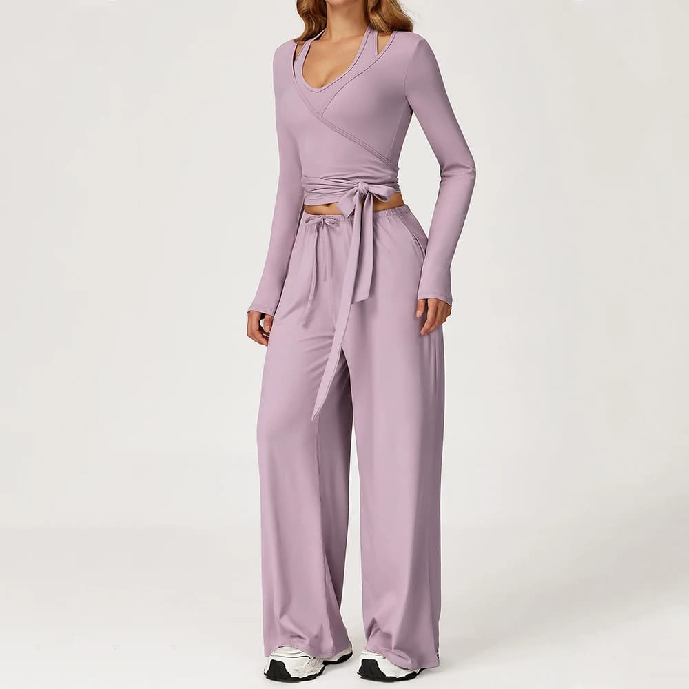 2 pezzi tuta da donna set da yoga allenamento manica lunga abbigliamento sportivo abbigliamento da palestra pantaloni da yoga a vita alta reggiseno fitness tute sportive