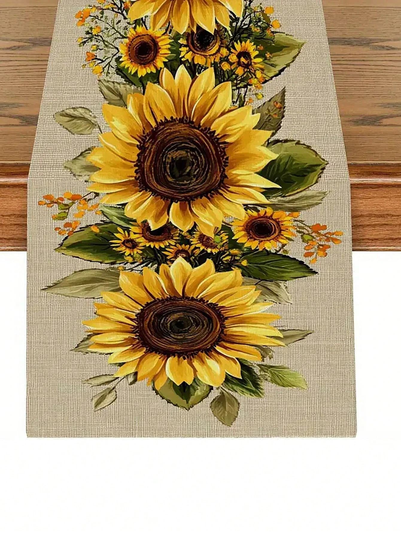1pc Brown Spring Easter Table Runner Bunny Colorful Eggs Farmhouse Dress Scarves Rustic Botanical Dining Tablerunner for Coffee