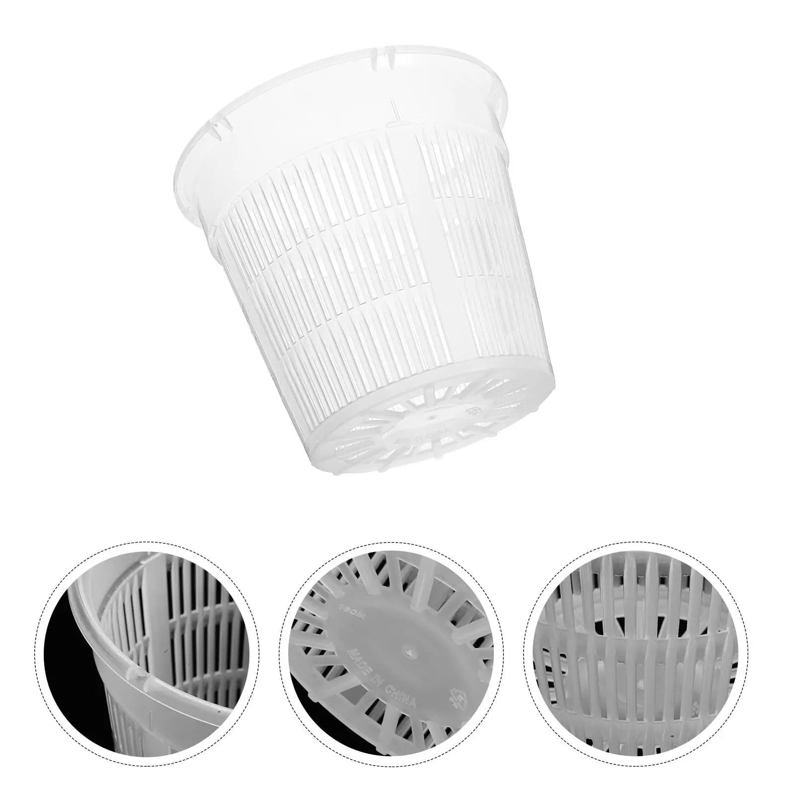 4pcs Hydroponic Vegetable Planting Baskets Mesh Net Pots For Balcony Garden Plastic Nursery Containers Indoor Outdoor Use