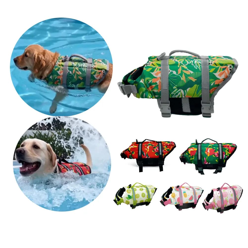 Giubbotti di Salvataggio per Cani, Giubbotti Galleggianti per Animali Domestici, Giubbotti di Sicurezza per Cani e Gatti, Giubbotti da Nuoto Durevoli con Maniglia di Salvataggio per Gatti, Cani di Piccola, Media e Grande Taglia