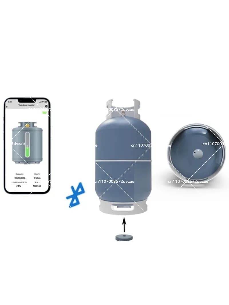 Bluetooth Connected LPG2412-BT Methane Natural Gas Tank Liquid Level Detector Battery Powered for Outdoor BBQ RV Kitchen