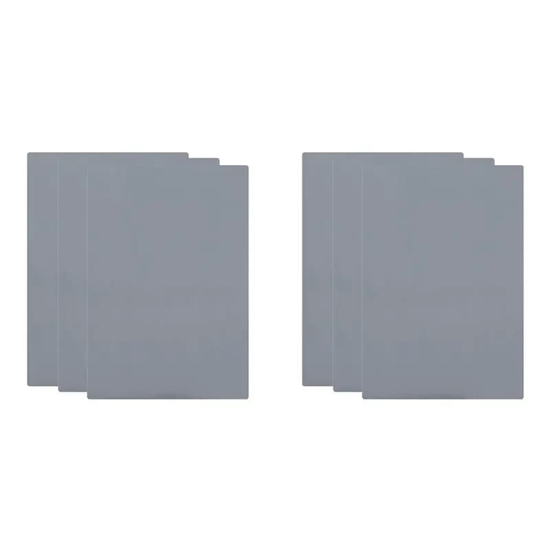 LLCS-6 Pcs Rubber Stamp Sheets For Laser Engraving Machine, A4 Rubber Stamp Sheets For Laser Cutter ,2.3 Mm Grey