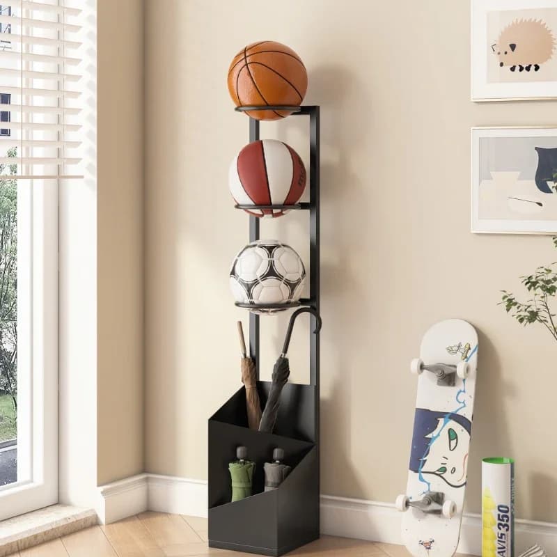 Porta palloni da basket, porta attrezzature sportive per la casa, porta racchette, porta palloni da calcio, porta palloni, multifunzionale