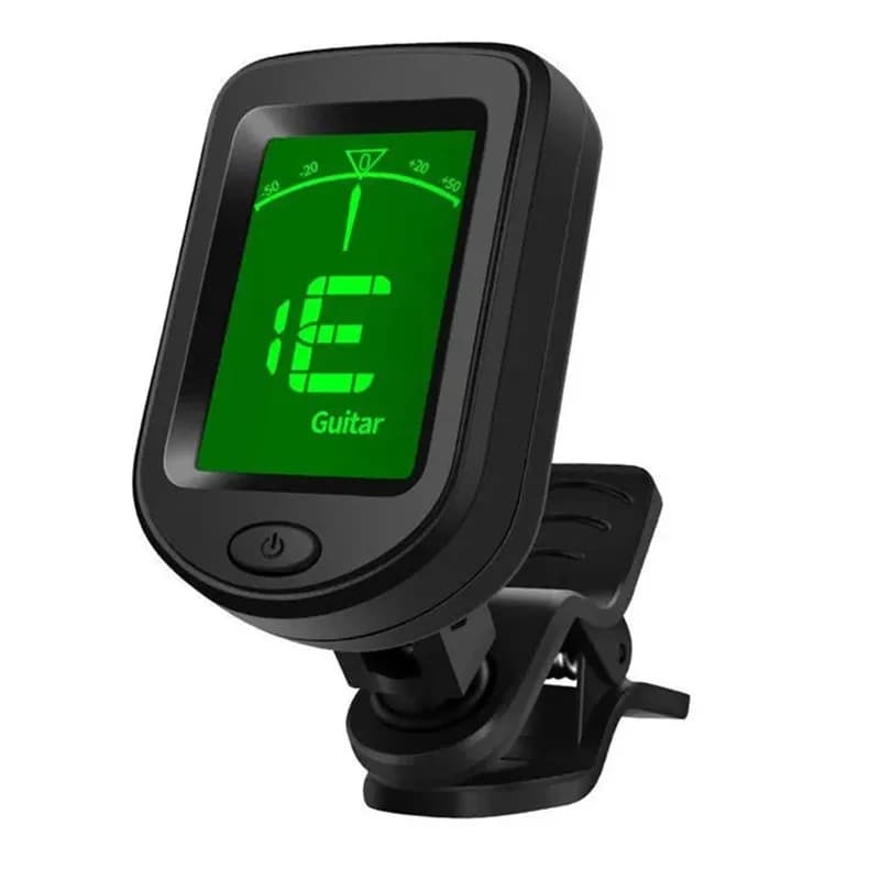 Accordatore elettronico digitale LCD a clip senza batteria per ukulele, violino, mandolino, banjo, chitarra e tutti gli strumenti