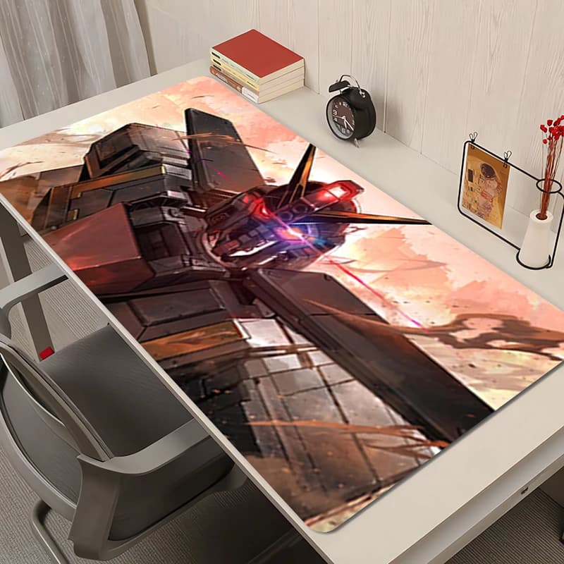 Mouse Mat Aime Rubber Mouse Mat Desk Mat Game Mat Mechanical Warrior Gundam PC Accessories Extended Mat Anti-slip Keyboard
