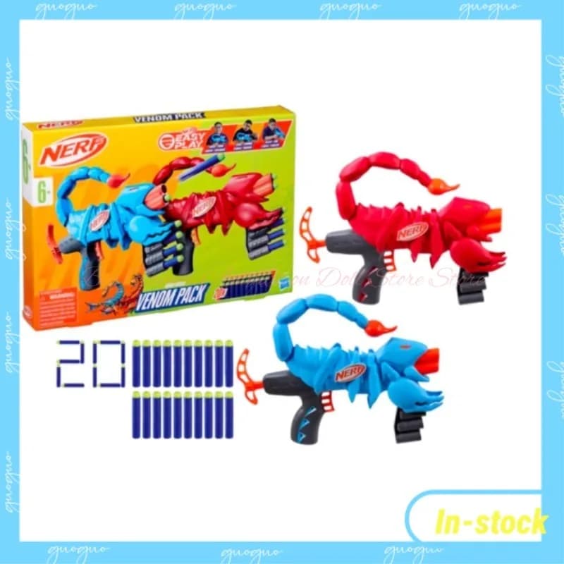 【Disponibile】Hasbro NERF Heat Soft Bullet Gun Little Elite Dual Pack Battle Scorpio Launcher Giocattolo per esterni per bambini, regalo