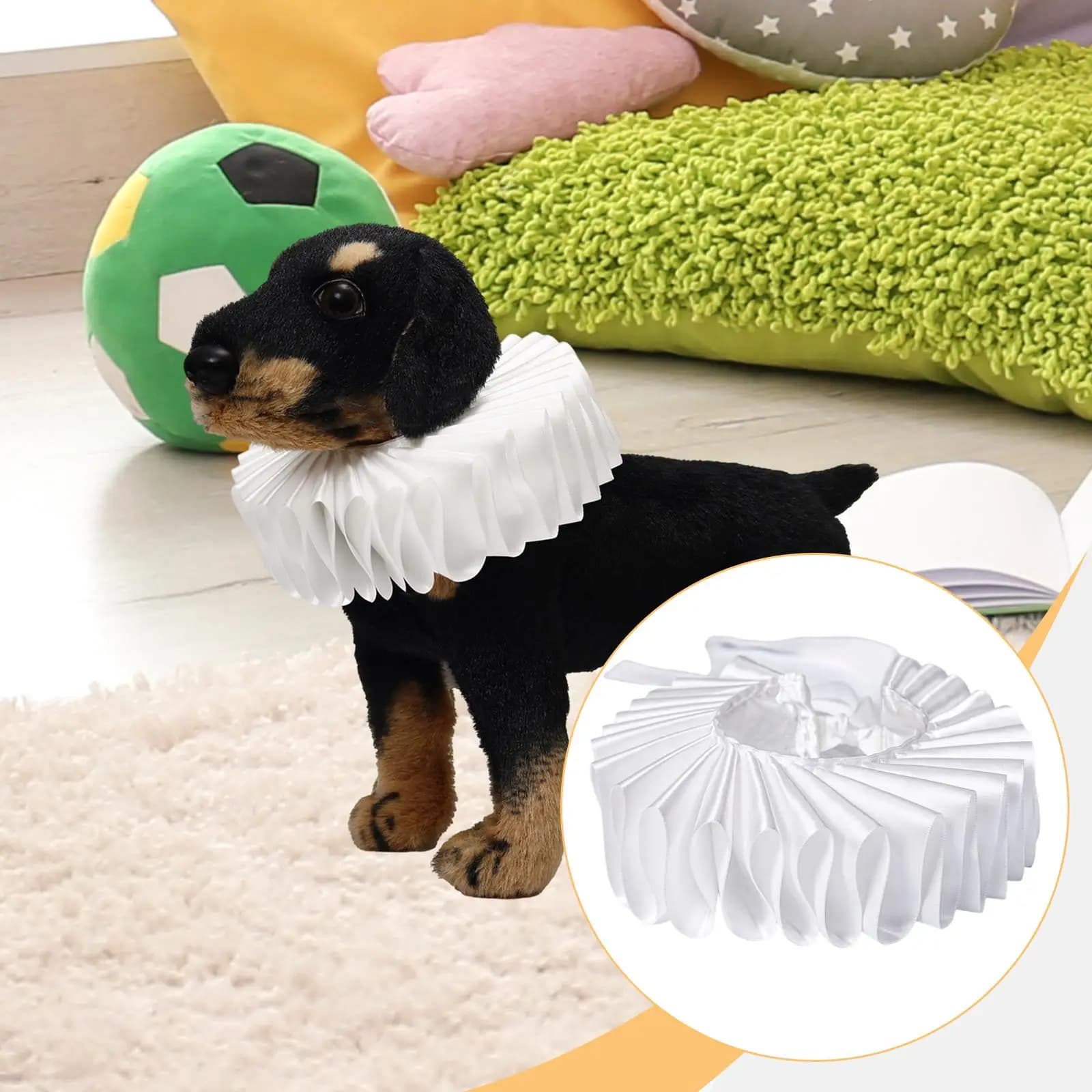 Collare per cani e gatti, collana per vestire, collo decorativo confortevole, collare da clown con volant, accessori bandana per servizi fotografici di Halloween