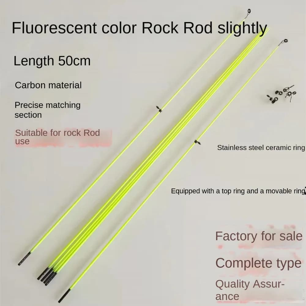 Hot With Top Ring Fishing Rod Tip Retractable Winter Carbon Fiber Spinning Portable Fiberglass Fishing Pole Ice Fishing