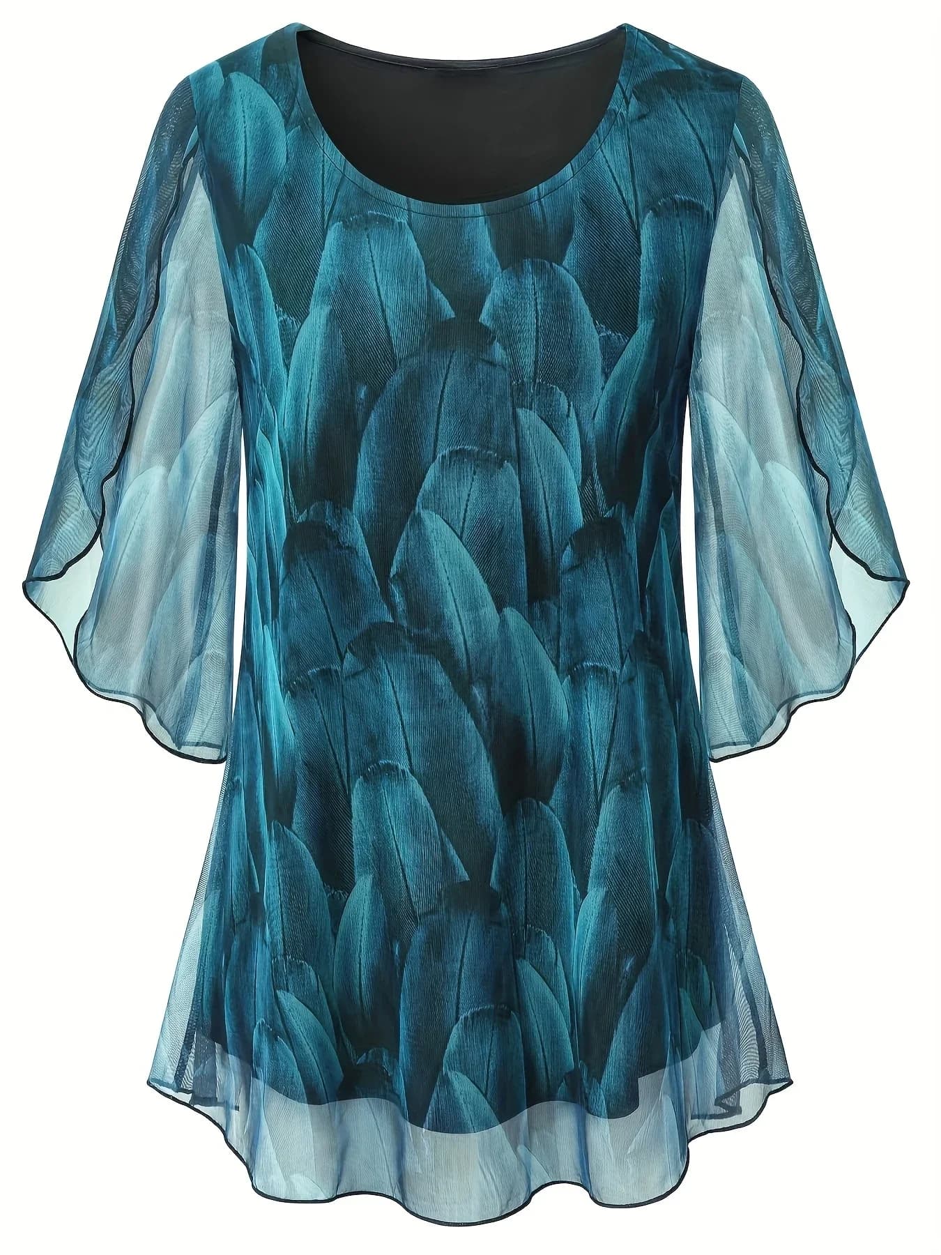 Plus Size 1XL-5XL Women's Fashion Coached Elegant Print Shirts Women's Casual Shirts O-Colle Half Sleeve Boho Shirt Top