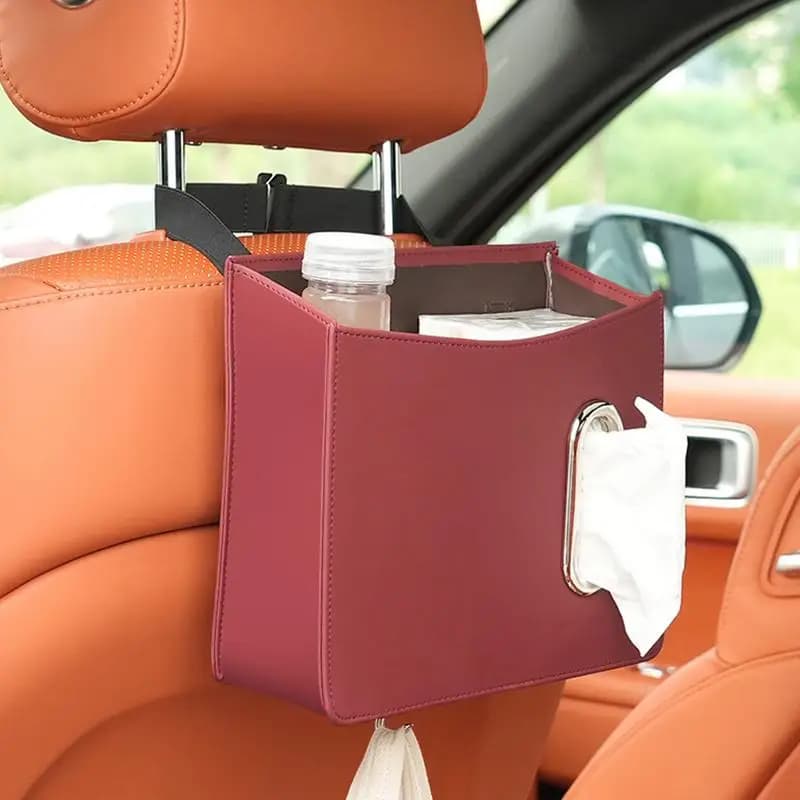Organizzatore per sedile posteriore per auto Borsa portaoggetti per schienale per seggiolino auto Tasche multi-spazio in pelle PU Accessori da viaggio per chiavi per occhiali del telefono e