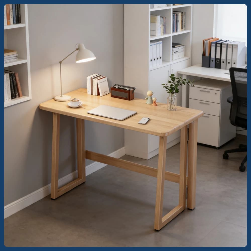 Scrivania pieghevole in legno massello - Scrivania moderna per computer per piccoli spazi, tavolo da gioco e studio portatile per camera da letto, tavolo da ufficio, стол
