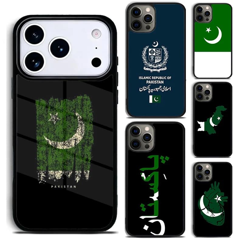 Pakistan Passport Flag Phone Case for iPhone 17 16 15 Pro Max Air 14 13 12 11 Plus Shockproof Capa Cover