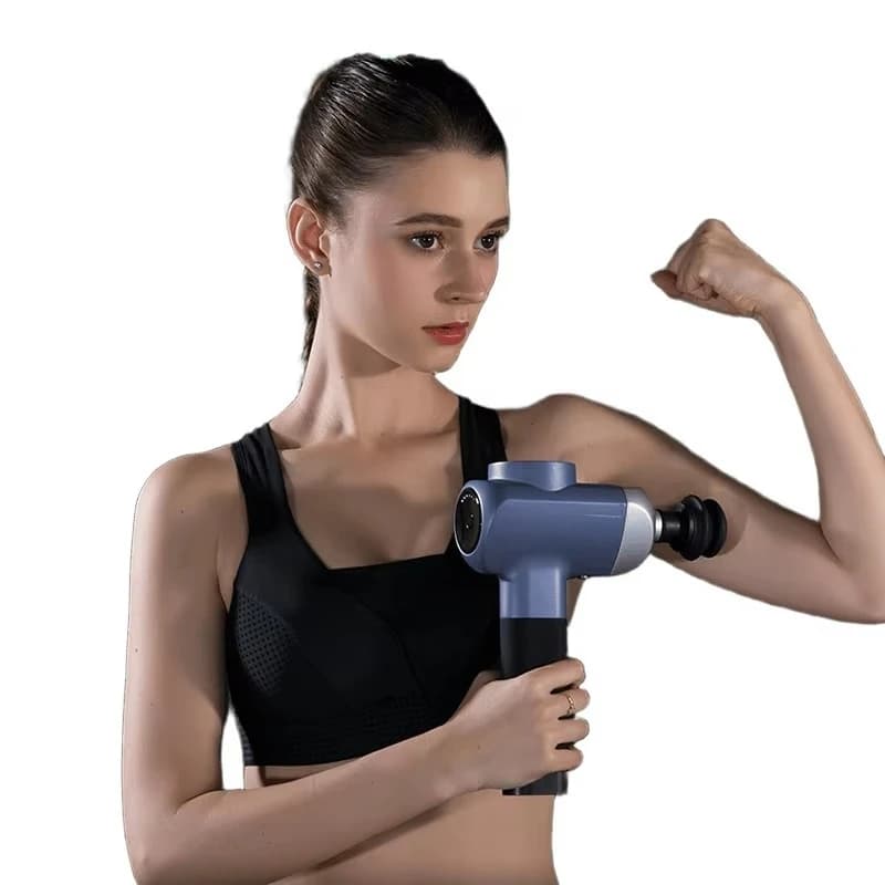 Professional Portable Handheld Deep Tissue Muscle Fascia Massager Gun 4 Heads Quiet Body Massager Hot Cold Application