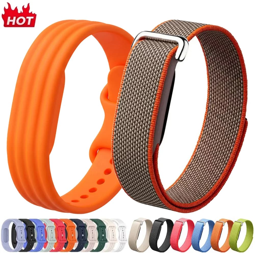 Official Nylon+Silicone Strap for Google Fitbit Air Replacement Sports Loop Bracelet Wristband for Google Fitbit Air Accessories