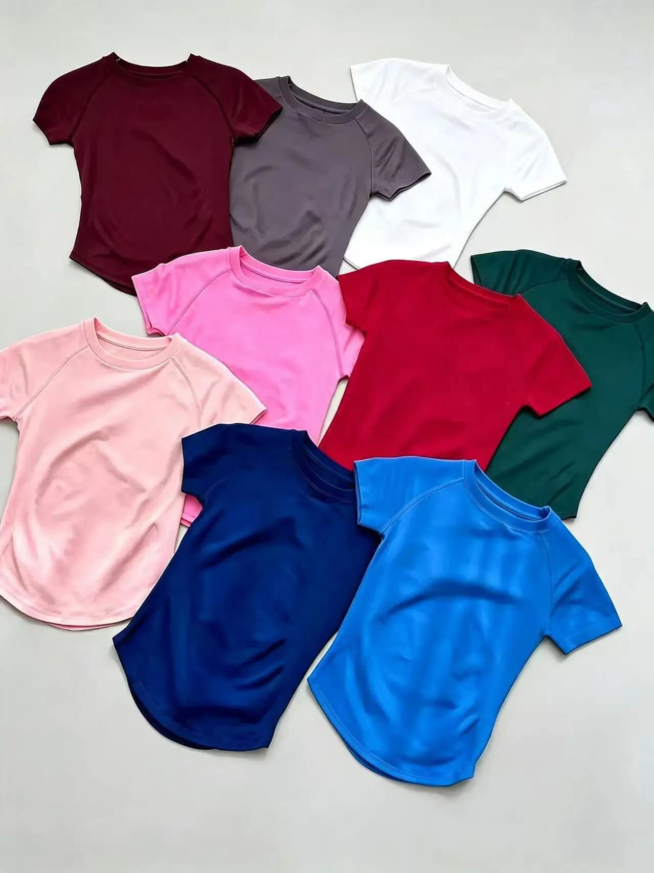 DFUF Women's Summer Short Sleeve Sports Top, Quick Dry Breathable T-Shirt, Casual Gym Yoga Running Fitness Wear