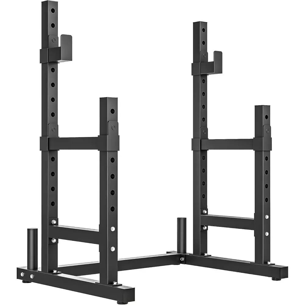 Rack per Squat Regolabile, Panca Multifunzionale, Supporto per Bilanciere Resistente con Porta Pesi per Sollevamento Pesi e Palestra Domestica