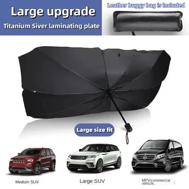 Parabrezza per auto Parasole Protezione UV Isolamento termico Pieghevole Vestibilità universale Facile installazione per auto Ombrellone per auto